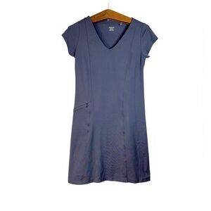 Toad&Co Tech Tomboy Cap Sleeve Dress Gray Stretch Pullover Outdoors Size S